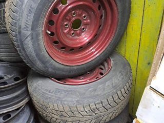 Разноширокие диски (разварки) R15 5*114.3 8.5J/9.5J  и шины R15 20570 Hankook зима