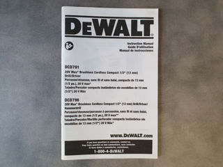 DeWALT DCD791 DCD796 20V Max Instruction Manual
