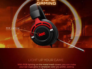 Наушники AOC GH300 USB Gaming с микрофоном foto 7