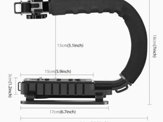 180 lei - L Video Grip, L-Bracket, U/C Bracket, Universal Camera 1/4 Inch Screw Swiss Vertical Video foto 4