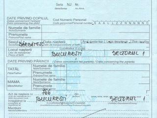 Certificat de nastere romanesc / casatorie romanesca foto 3
