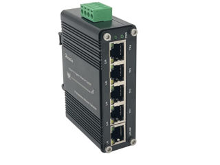 Mini Industrial 5-Port Gigabit Ethernet Switch 10/100Mbps half/full duplex and 1000Mbps full duplex