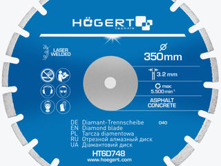 Discuri pentru taiat hoegert, discuri de taiăt cu diamant, disc pentru taiere metal și inox, hogert foto 4