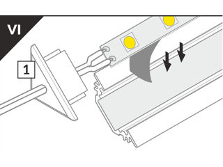 Profil universal de colt din aluminiu TRIO 10 pentru banda LED - anodizat 2m - set complet    Profil foto 5