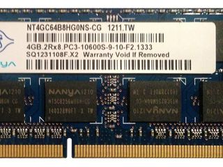 DDR2, DDR3 (1/2/4 Gb) для ноутбуков с гарантией (рабочая 100%). От 50 лей. foto 5