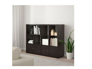 Etajera IKEA Kallax black-brown 147112 cm foto 2