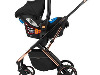 Stroller Kikka Boo 3 In 1 Angele, Chrome Black