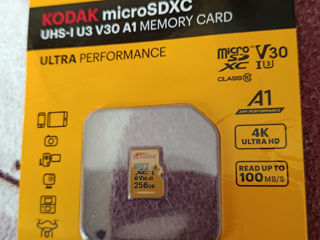 Карты MicroSD Samsung Evo Plus, Sony, 256Gb. Kodak Ultra Perfomance фото 7