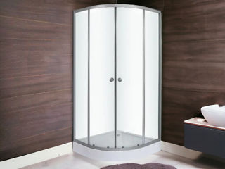 Cabină de duș cu uși din sticlă 80x80