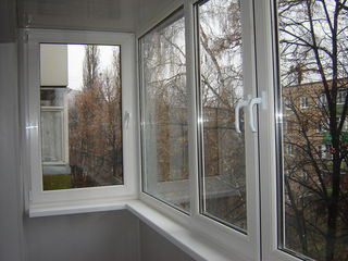 Balcoane din PVC.Ferestre, usi (de intrare,interior,de balcon). Остекление балконов.Окна, двери ПВХ. foto 10