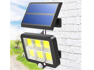 Lampa solara de exterior cu senzor de miscare,  Panou solar detasabil, cablu 5 m foto 3