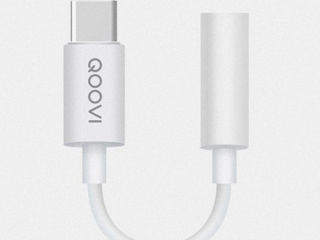 Адаптер переходник qoovi adapter type-c на 3.5 мм