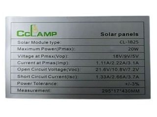 Panou solar pentru incarcarea si alimentarea bateriilor si gadgeturilor CL-1825 20W18V Faceți cunoșt foto 7