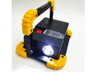 Spot LED reîncărcabil, POWERBANK LL802-20W-2COB+1W Lanterna portabila multifunctionala LL-802, cu mo foto 3
