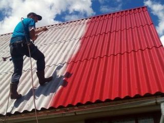 Покраска кровли чистка покраска крыш ангаров фасадов малярные работы фото 4