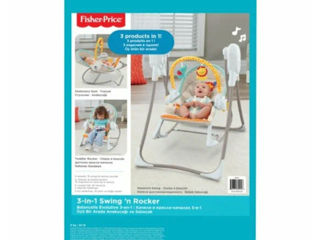 Leagăn / Шезлонг-  качели - кресло 3 в 1 Fisher price 0+ foto 6