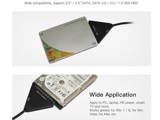 Переходники для жестких дисков SATA в USB 3.0  Легко подключить большой HDD от стационара к ноутбуку foto 6