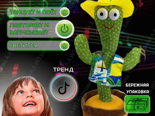 Игрушка танцующий кактус повторюшка говорящий USB// foto 2