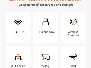 Bluetooth 5.3 USB Dongle Adapter for PC compatible with Bluetooth 2.0/4.0/5.0/5.1/5.2 foto 5