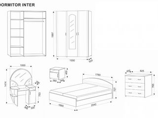 Dormitor Ambianta Inter (white-samoa) Preț avantajos! Posibil și în credit! foto 4