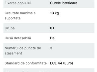 Lionelo - Scaun auto Noa Plus Sand, 0-13 Kg, Cu maner reglabil. Foarte ușoară foto 8