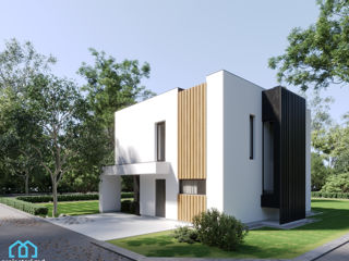 Proiect de casa cu 2 nivele si 2 locuri de parcare / arhitect / proiecte de casa / arhitectura foto 2