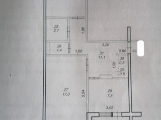 Apartament cu 2 camere, 53 m², BAM, Bălți