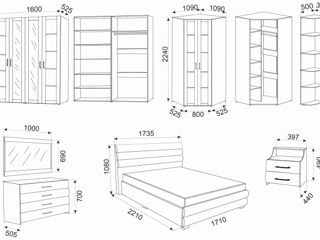 Set mobilier în dormitor stilat de calitate înaltă foto 3