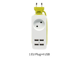 Prelungitor portabil - o singură priză UE cu patru porturi USB 1200 W, cu cablu de 1,5 m, pe podea,