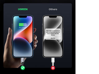 Cablu iPhone Ugreen, MFI, USB Type-C la Lightning,1,5 m, Verde foto 18