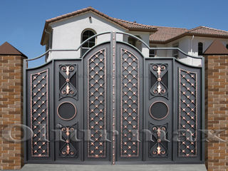 Porți, garduri, balustrade,gratii,  copertine, uși metalice, alte confecții din fier. foto 1