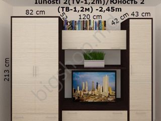 Living PS Iunosti 2 (TV-1,2m) (Wenge/Chamonix deschis).Disponibila in rate foto 2