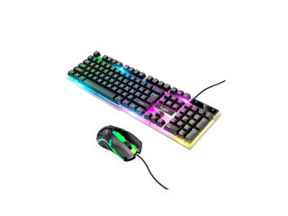 HOCO GM18 Set tastatură și mouse luminos pentru jocuri (versiunea rusă) foto 2