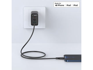 Cablu de date de încărcare ACEFAST C3-01 USB-C la Lightning TPE foto 5