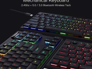 Redragon K621 Horus TKL Wireless RGB Mechanical Keyboard, 5.0 BT/2.4 Ghz/Wired Three Modes foto 2