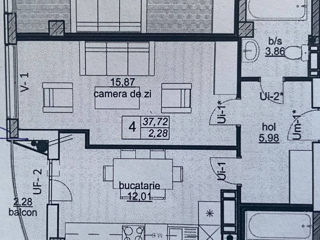 Apartament cu 1 cameră, 38 m², Durlești, Chișinău foto 2