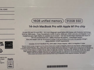 Apple macbook  m1 pro 14 inch 512 gb new  !!! foto 5