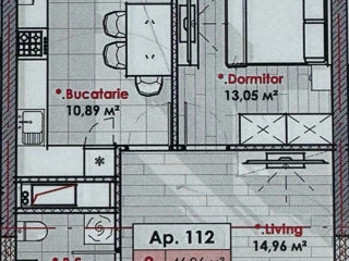 1-комнатная квартира, 46 м², Рышкановка, Кишинёв