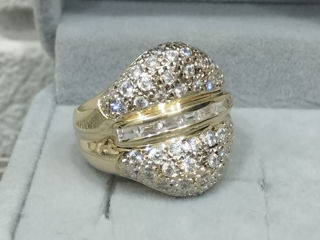 Женское золотое кольцо 585 пробы. Inel din aur 585.9.5gr. foto 3