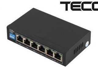 Switch Poe Teco S204P-Fe2-Ai (60W) 4Ch +2 /Poe Switch