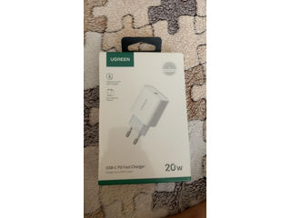 Incarcator Priza Ugreen 60450, Port USB-C 3.0, QC 4.0 / 3.0 / 2.0, Europa, 20W, Alb (FARA CABLU) foto 2