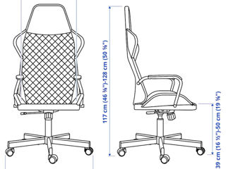 Set de mobilă pentru oficiu IKEA (Negru) foto 4