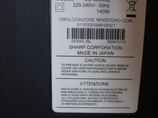 Телевизор LCD  Sharp  Aquos Eco  LC-32D65E Japan 140W. японское качество foto 3