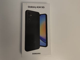 Samsung Galaxy A34 5G, 128Gb, Graphite, sigilat, nou, original.