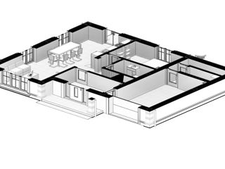 Casă de locuit individuală cu 2 niveluri / stil neoclasic / P+E / 161.6m2 / proiecte / arhitect foto 6
