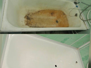 Restaurarea cazilor vechi de baie cu acril lichid vopsirea cazilor реставрация ванн в молдове foto 2