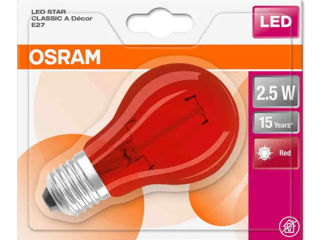 Светодиодная лампа Decor E27 2.5 Вт красный