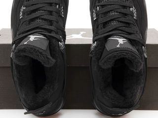 Nike Air Jordan 4 Retro Black Cat Unisex cu blana/с мехом foto 3