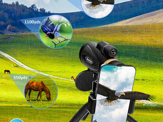 Telescop monocular 30X60 cu suport pentru smartphone foto 5