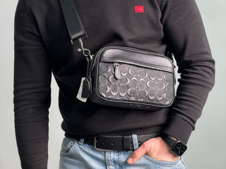 Мужская сумочка Academy Crossbody Signature Leather Black